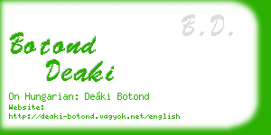 botond deaki business card