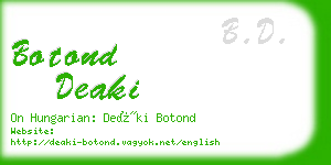 botond deaki business card